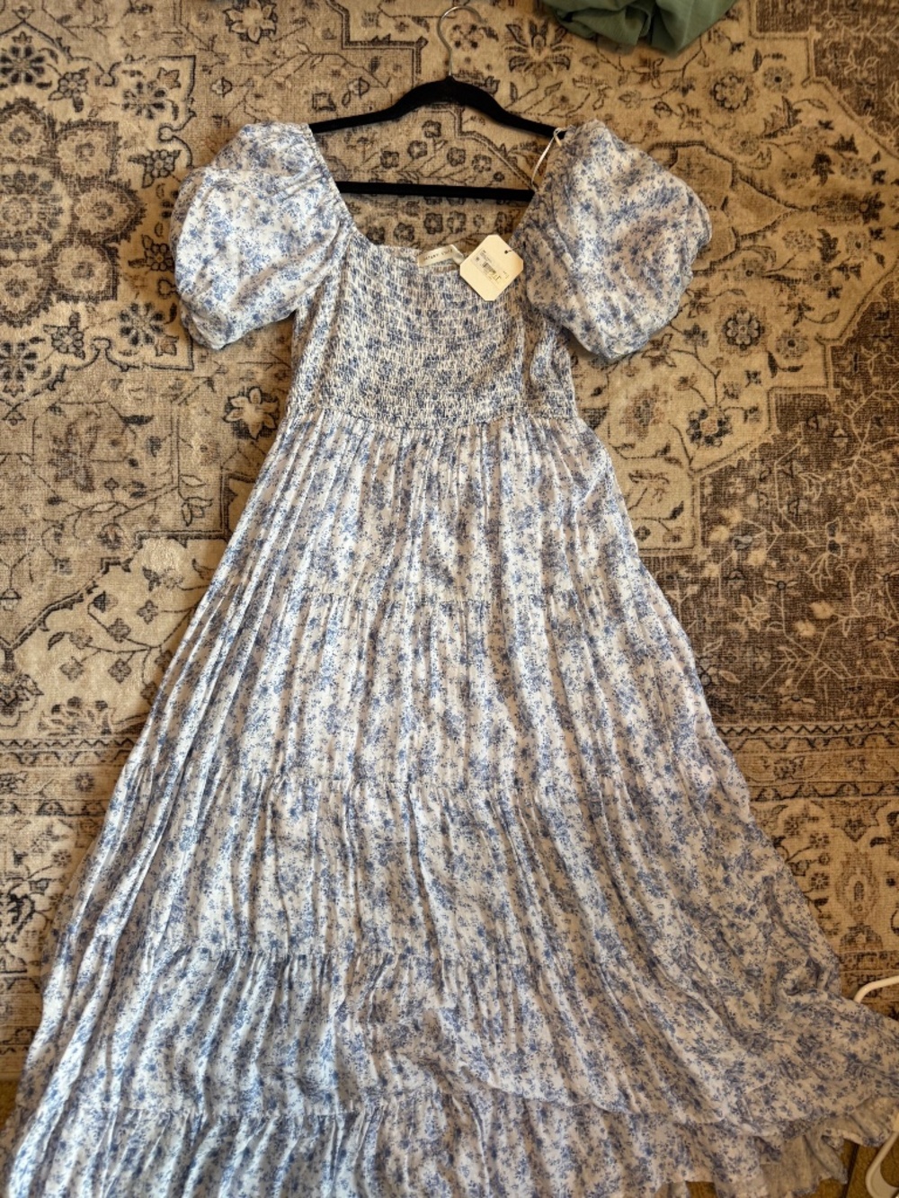 Altar'd State Dress in blue pattern size L new with tags.
